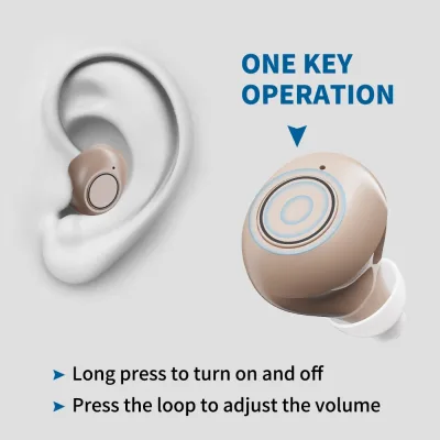 Aides auditives rechargeables intra-auriculaires beiges – image 2