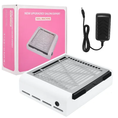 Aspirateur de poussière d'ongles 40 W blanc et rose