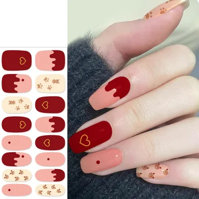 Autocollants ongles en gel semi-durci motif léopard – image 3