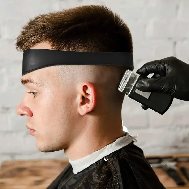 Bande guide de coupe incurvée en silicone pour la nuque
