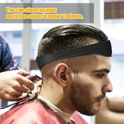 Bande guide de coupe incurvée en silicone pour la nuque – image 3