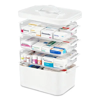 Boîte à médicaments portable à 4 niveaux