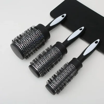 Brosse à cheveux ronde chauffante en nylon