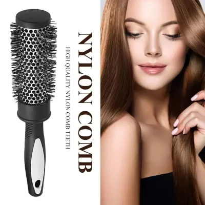 Brosse à cheveux ronde chauffante en nylon – image 2