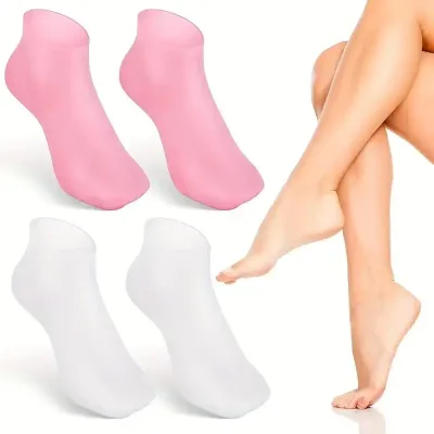 Chaussettes longues en silicone pour le soin des pieds – image 2