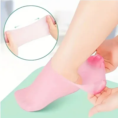 Chaussettes longues en silicone pour le soin des pieds – image 3