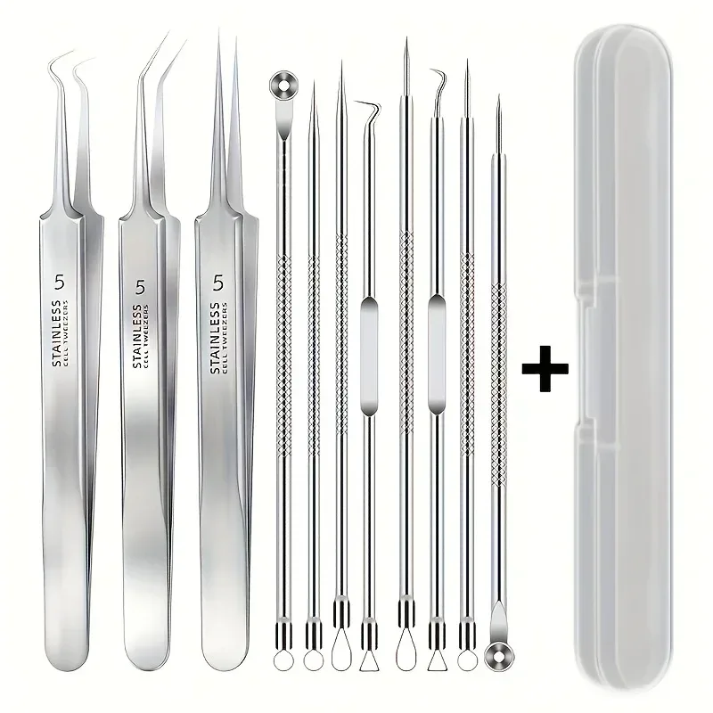 Kit d'extracteurs à points noirs en acier inoxydable