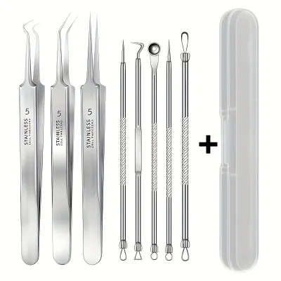 Kit d'extracteurs à points noirs en acier inoxydable – image 2