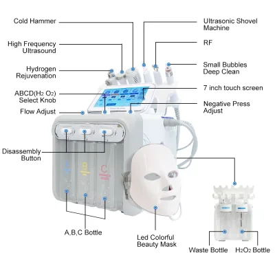 Machine de dermabrasion 7 en 1 à petites bulles – image 3