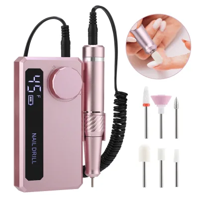 Ponceuse à ongles électrique rose rechargeable