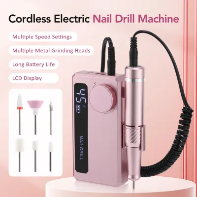 Ponceuse à ongles électrique rose rechargeable – image 2