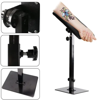 Repose-bras de tatouage réglable, coussin noir – image 2