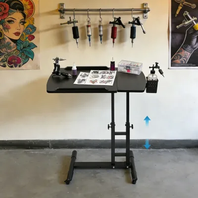 Support de bras réglable noir pour tatouage – image 2